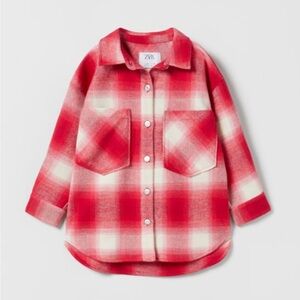 Zara girls flannel button down shirt size 11-12